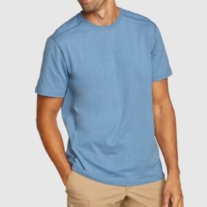 NWT EDDIE BAUER SWIM RASH GAURD UPF 40 QUIVK DRY IN CHAMBRAY BLUE